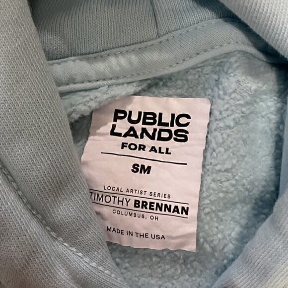 PUBLIC Lands Hoodie Size SM Ohio Parks Made In USA Blue Beauty Of Buckeye State - Picture 5 of 5